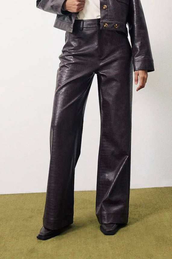 Frnch: Faux Leather Pants