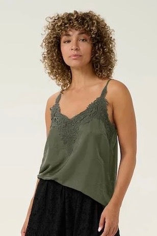 Cream: Lace Trimmed Camisole (5 Colours)