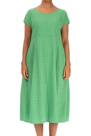 Grizas: Green Eyelet Dress