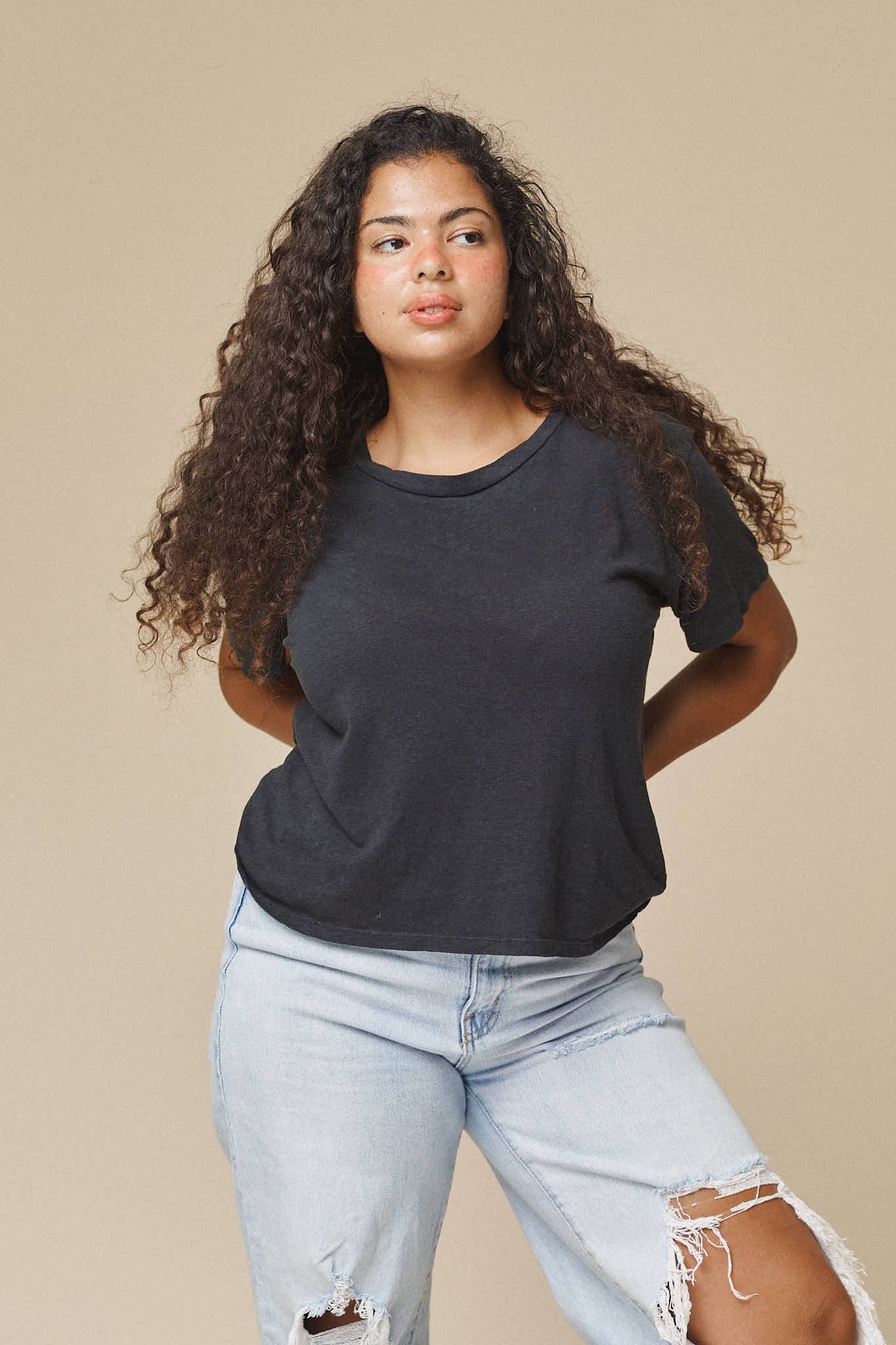 Jungmaven: Cropped Lorel Tee