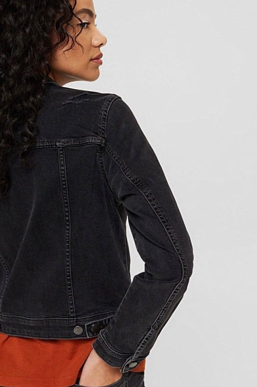 Esprit: Vintage Black Organic Denim Jacket