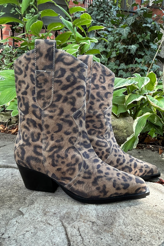 Free People: Leopard Boots