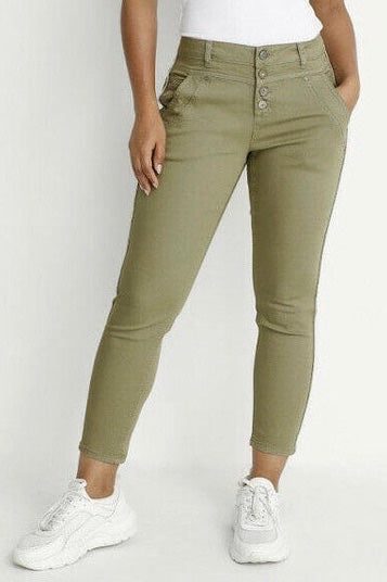 Cream: Penora Cropped Pants Olive