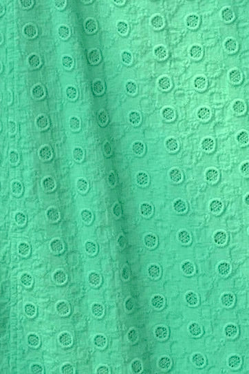 Grizas: Green Eyelet Dress