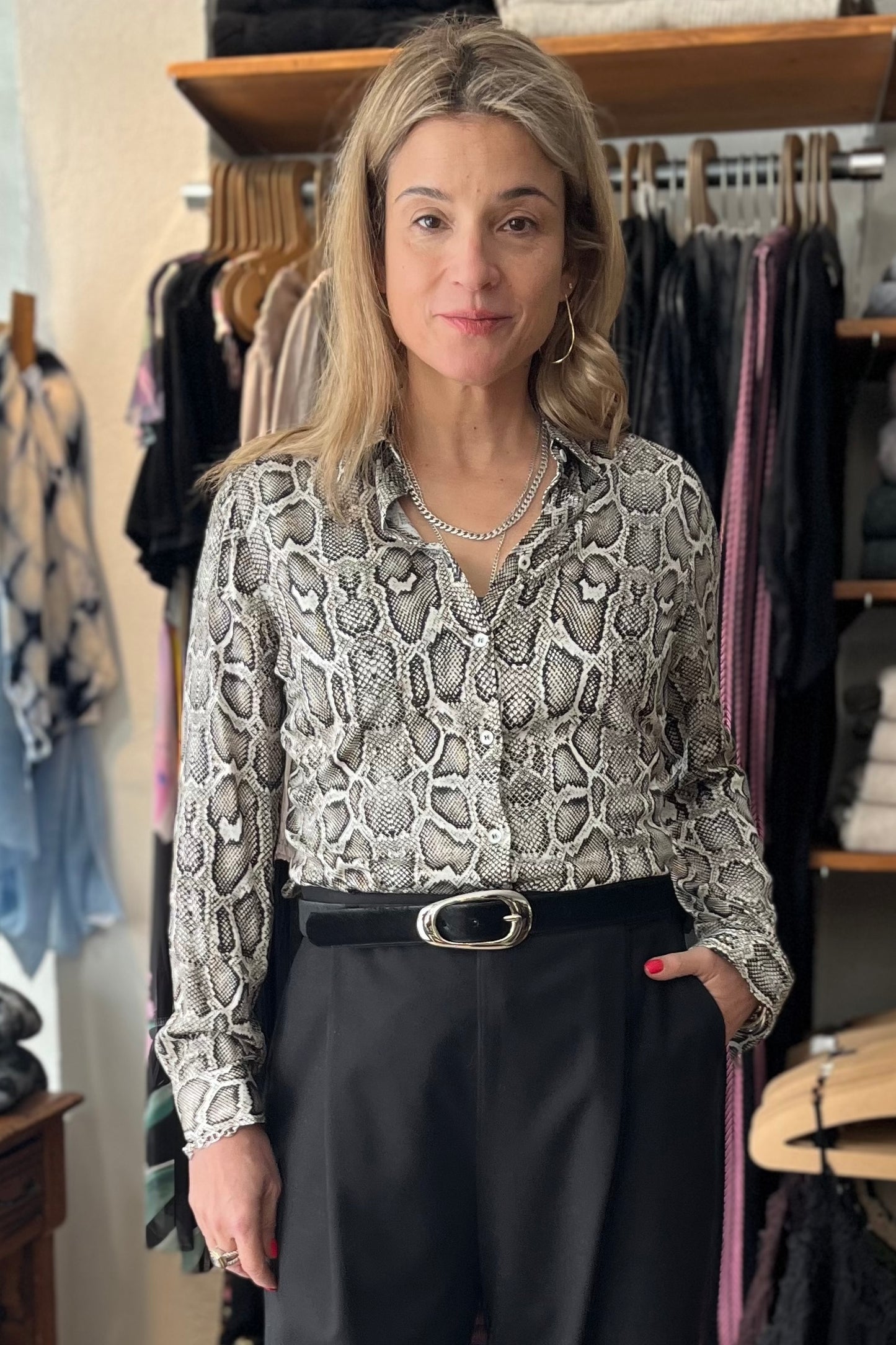 VLT's: Snake Print Blouse