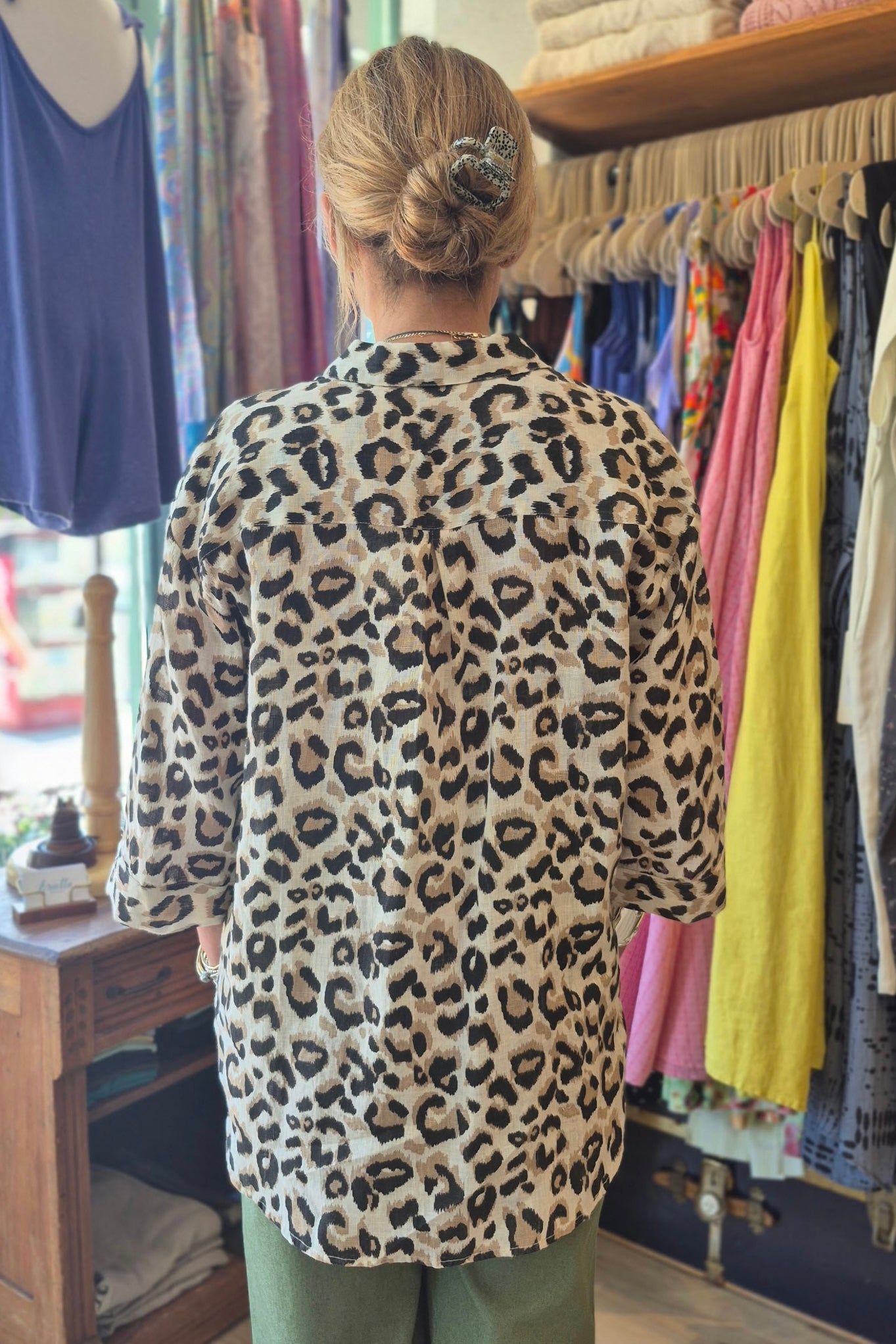 Cream: Bellis Shirt Leopard