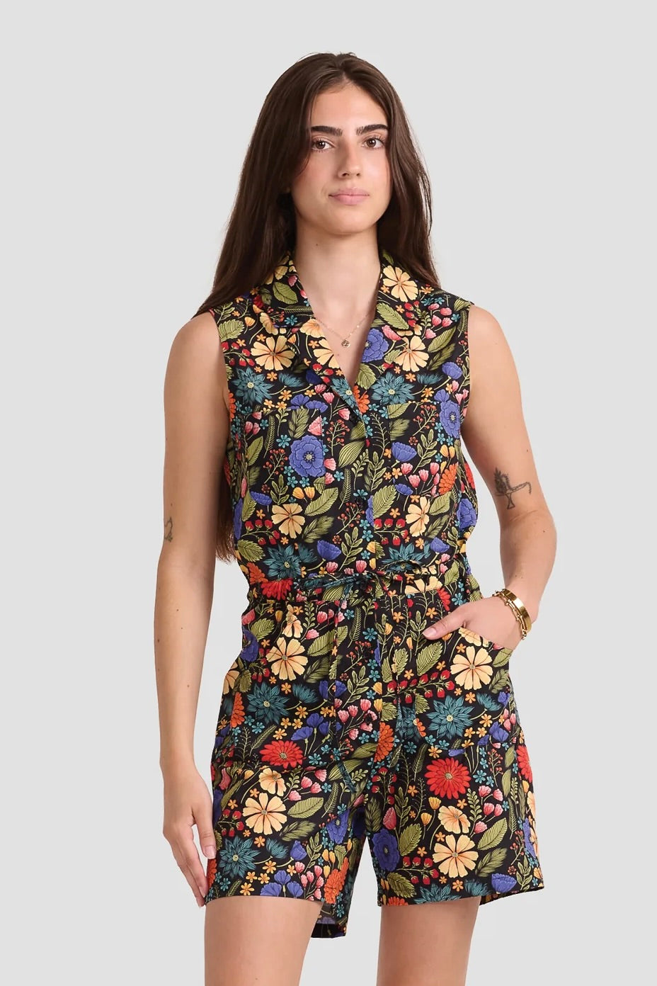 Poplin & Co: Floral Gallery Romper