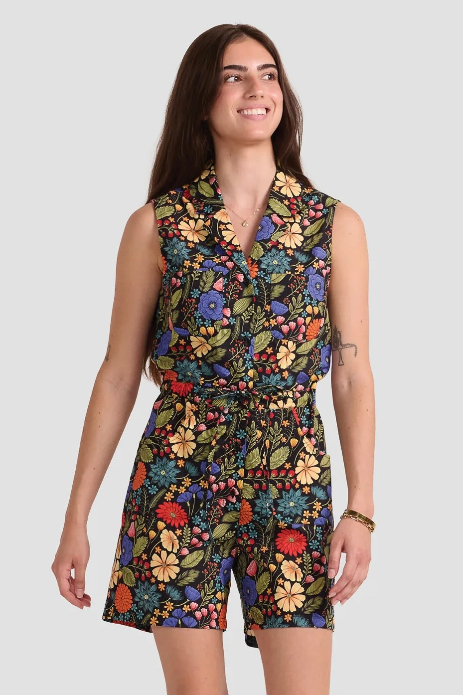 Poplin & Co: Floral Gallery Romper