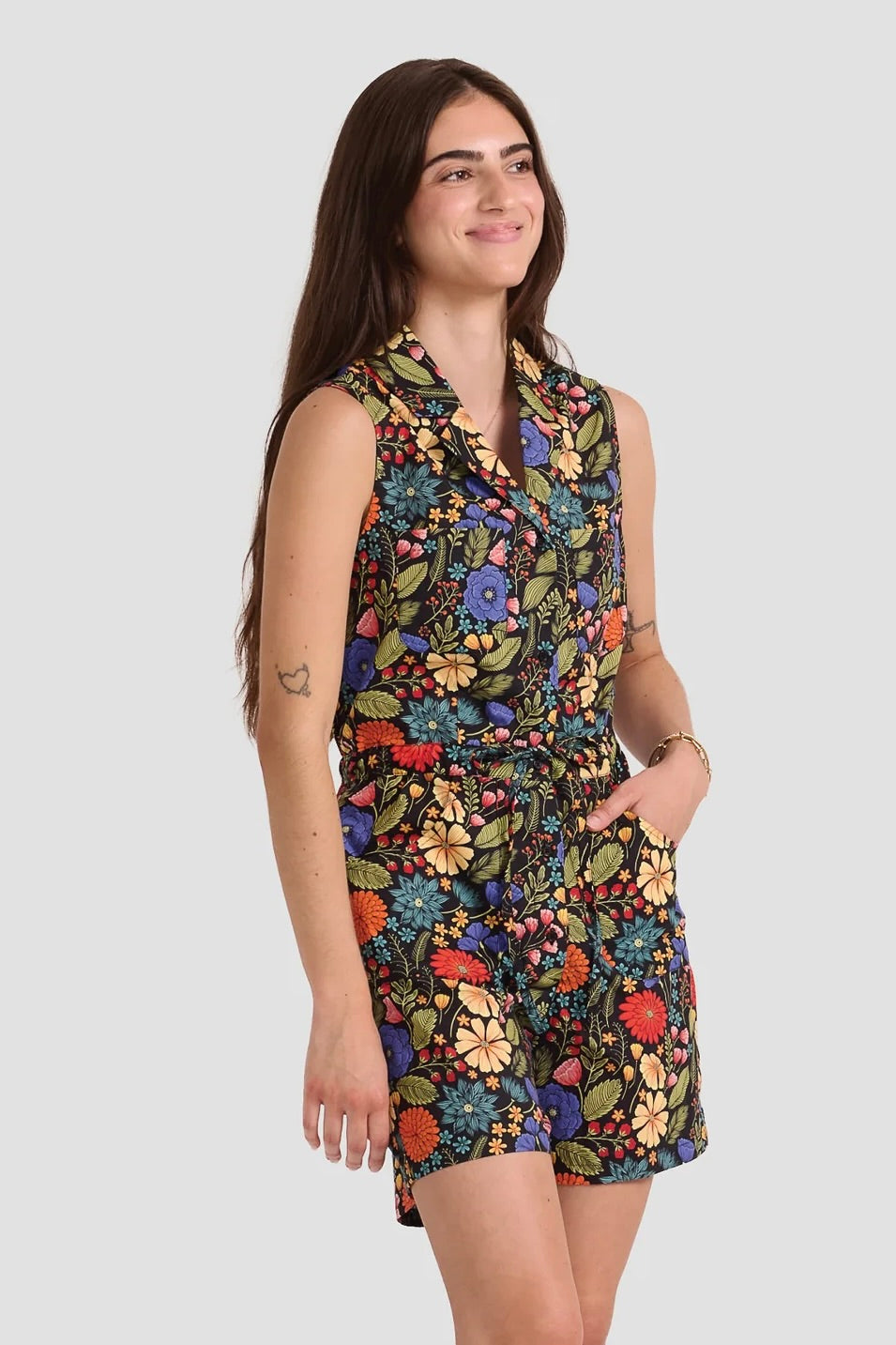 Poplin & Co: Floral Gallery Romper