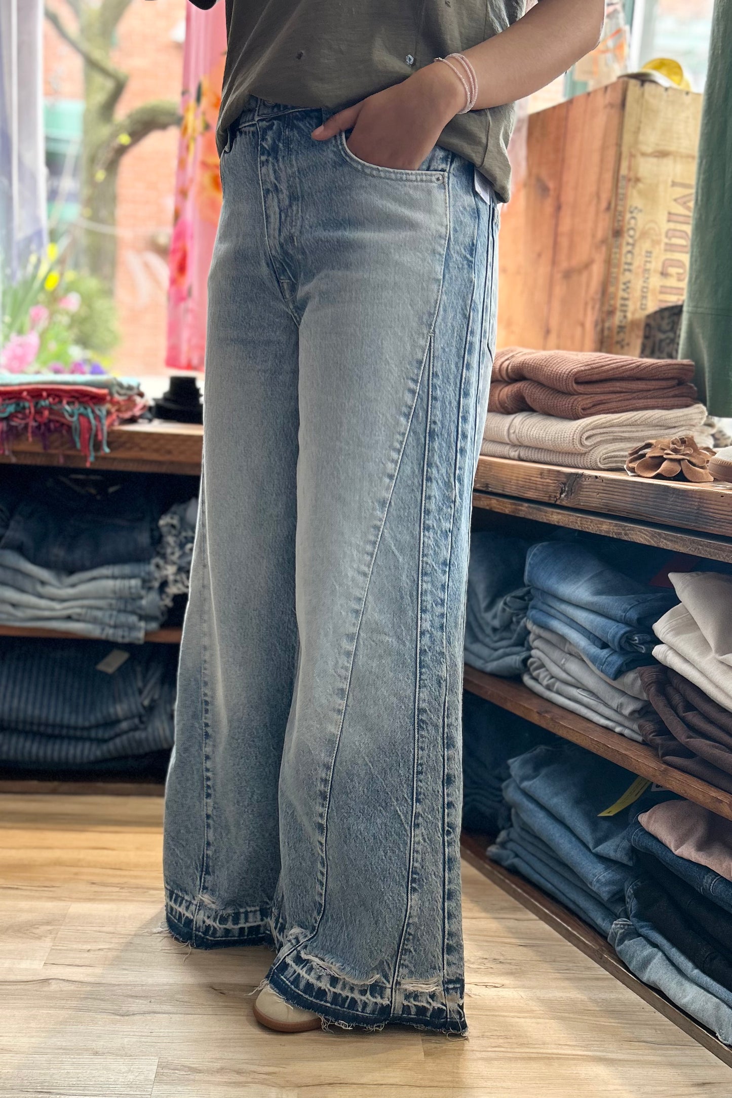 Free People: Apollo Wide Jeans