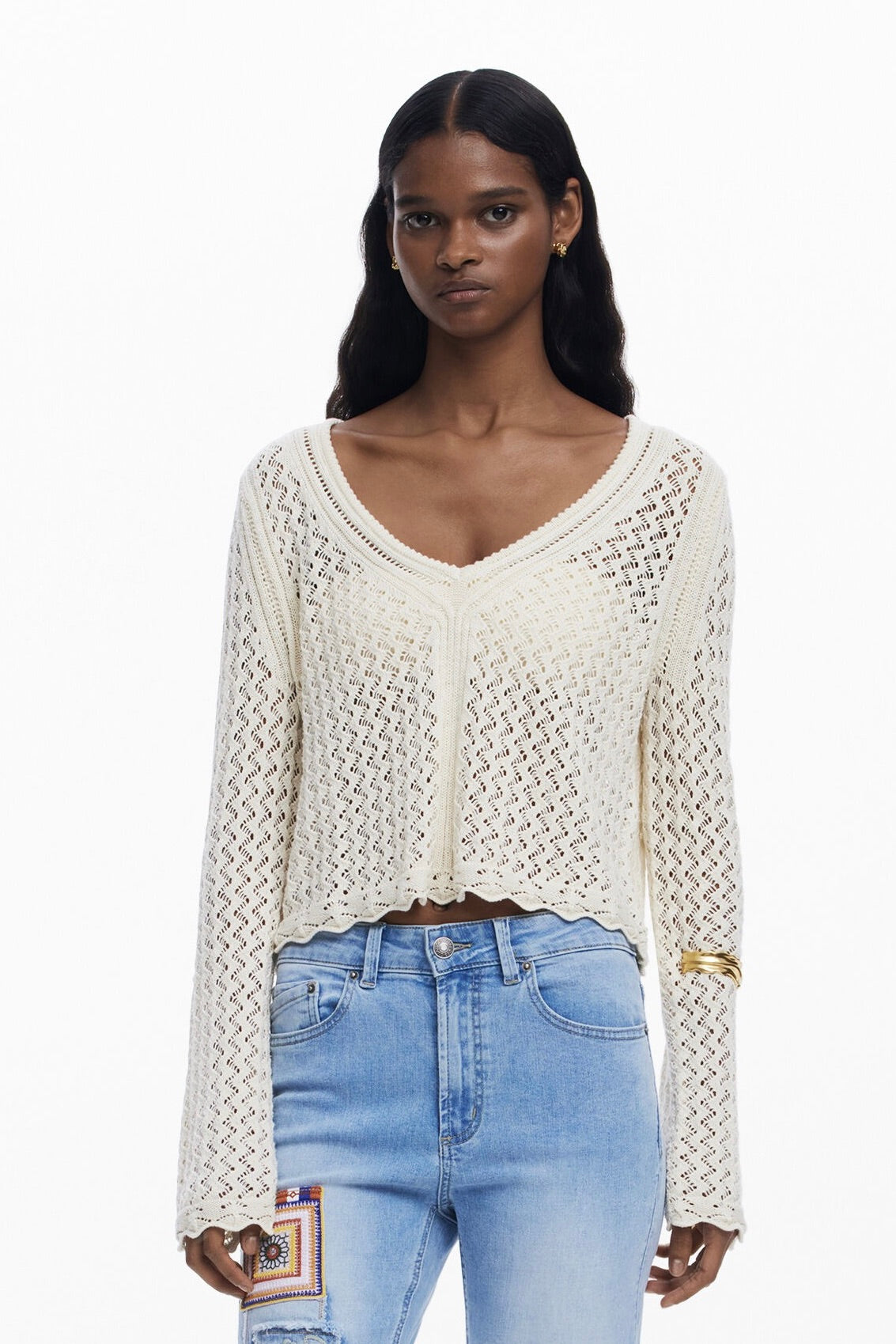 Desigual: Crochet Sweater