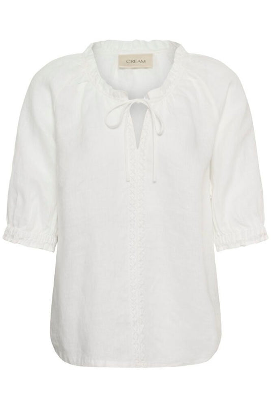 Cream: Bellis Linen Blouse (3 Colours)