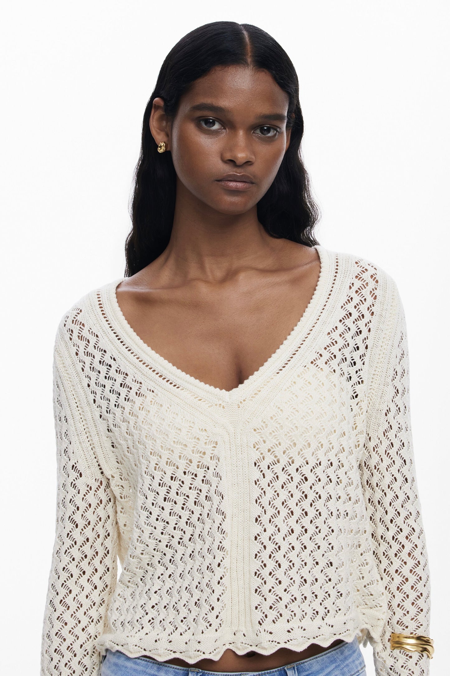 Desigual: Crochet Sweater