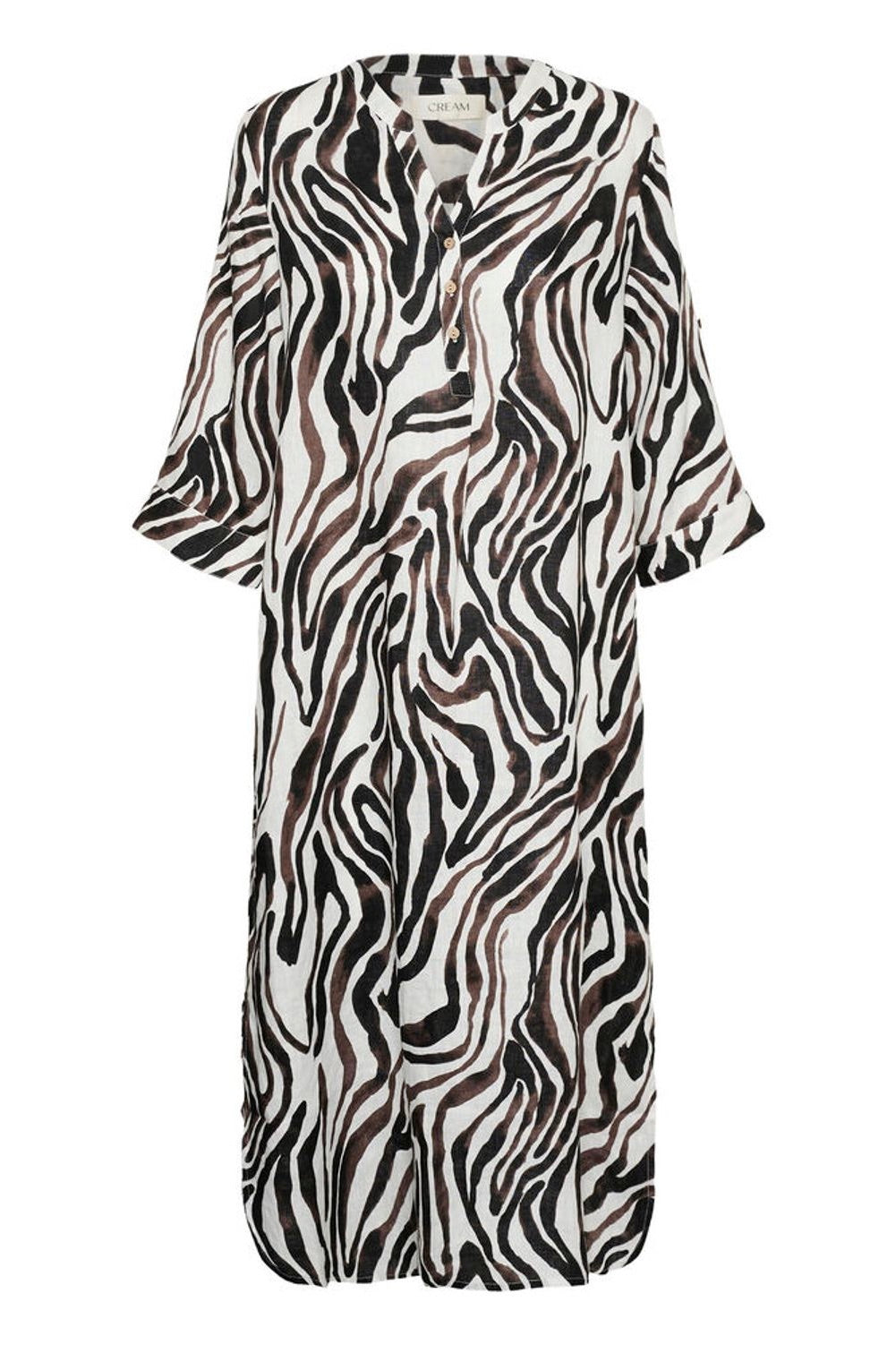 Cream: Bellis Dress Animal