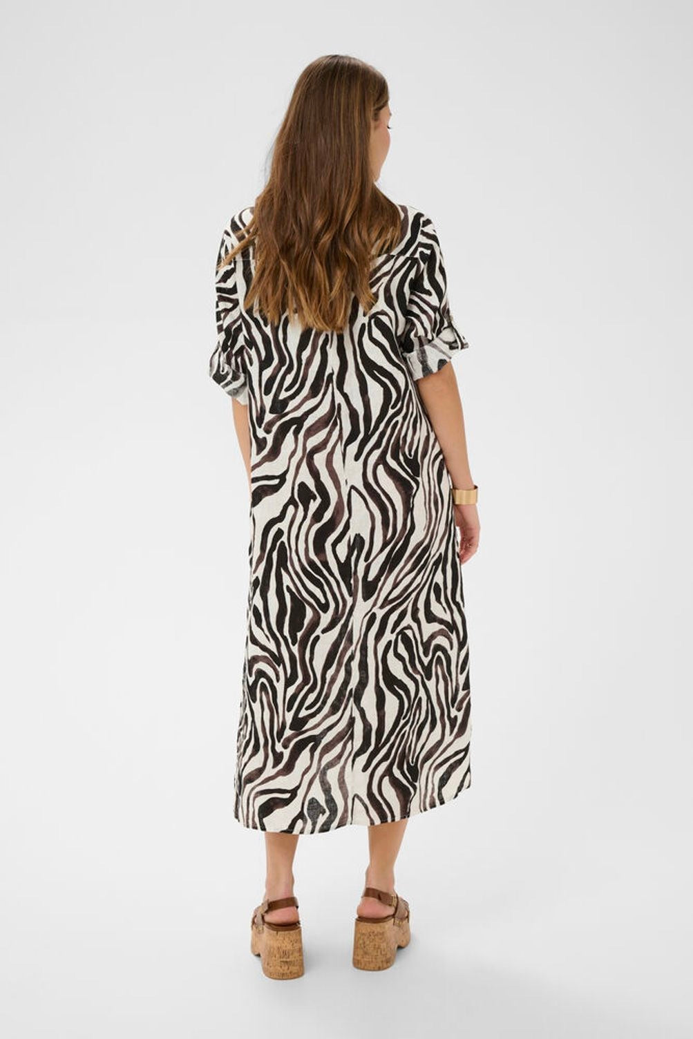 Cream: Bellis Dress Animal