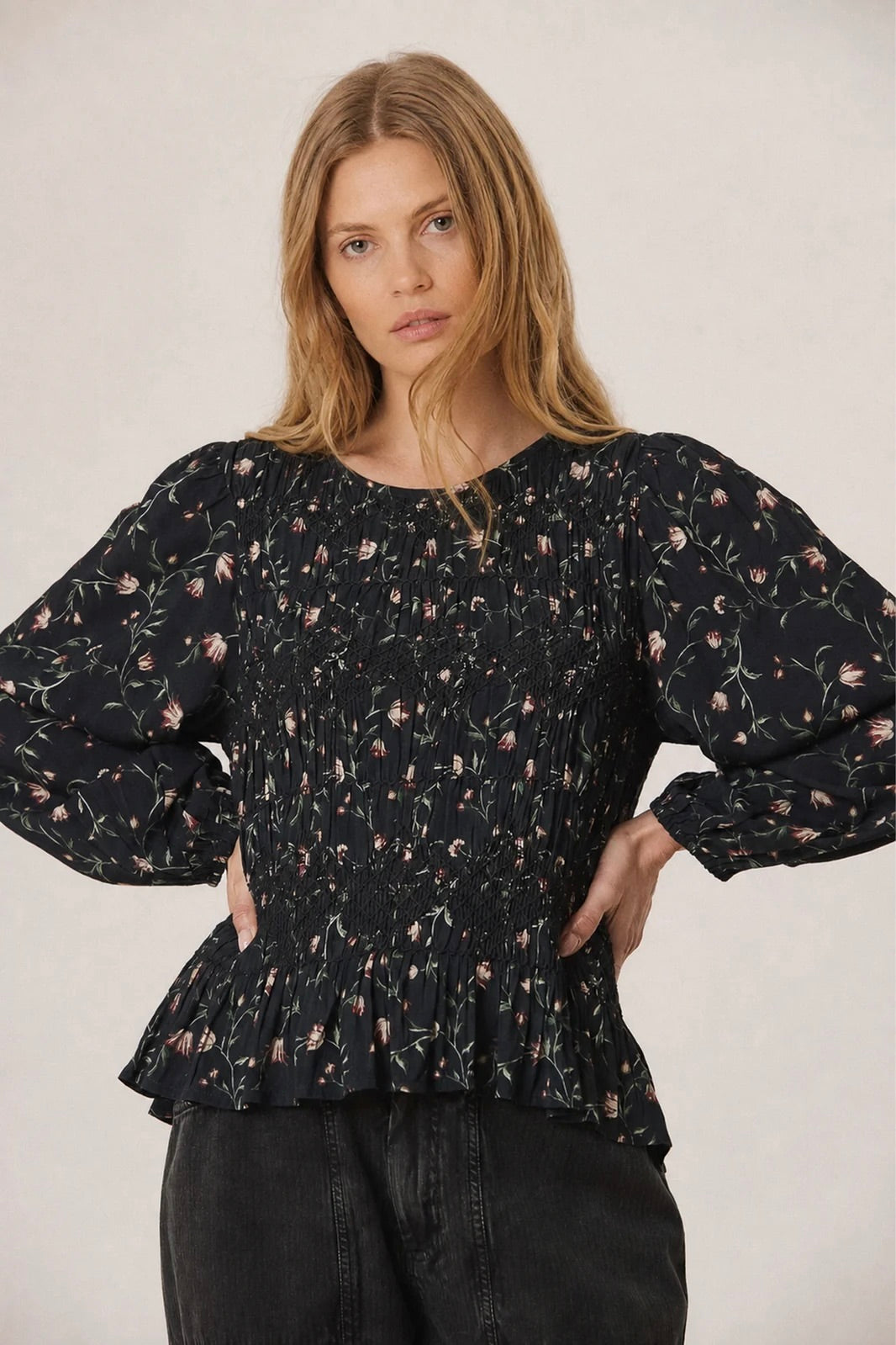 Indi & Cold: Smocked Blouse