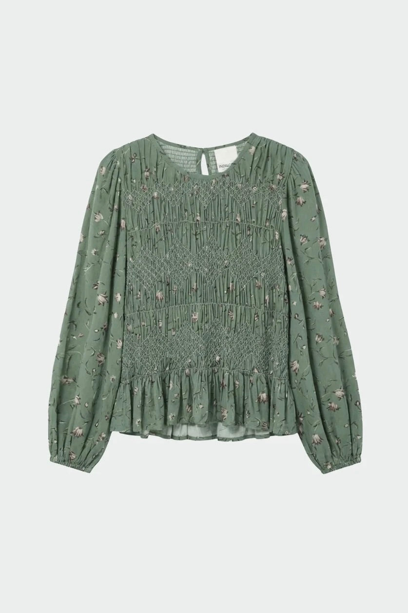 Indi & Cold: Smocked Blouse