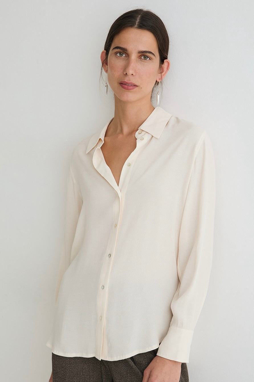 Yerse: Crepe Shirt Ecru