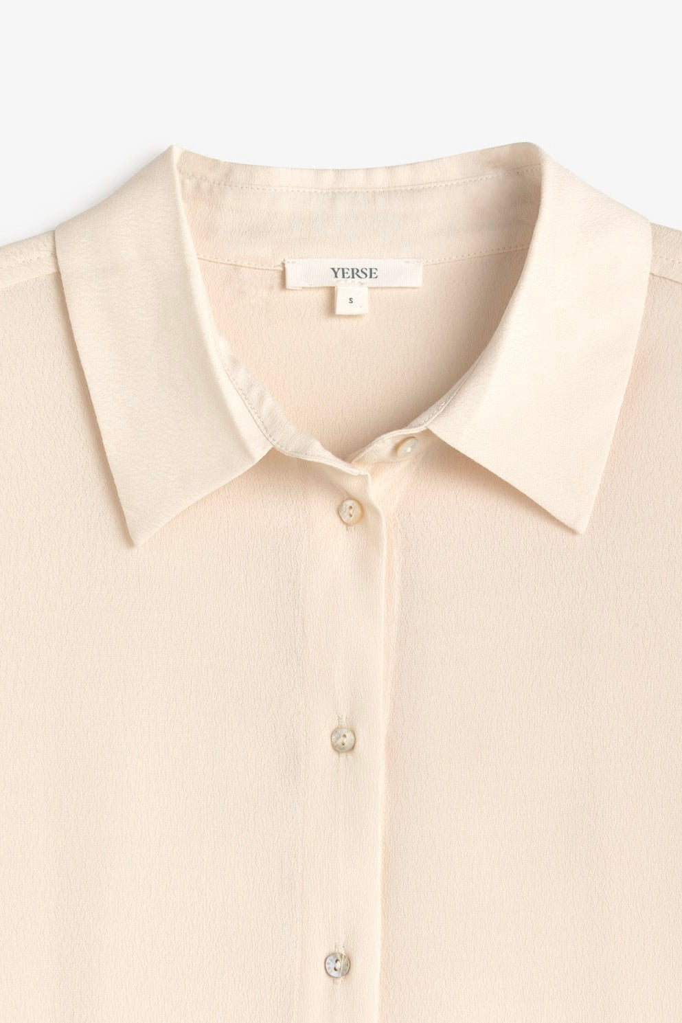 Yerse: Crepe Shirt Ecru
