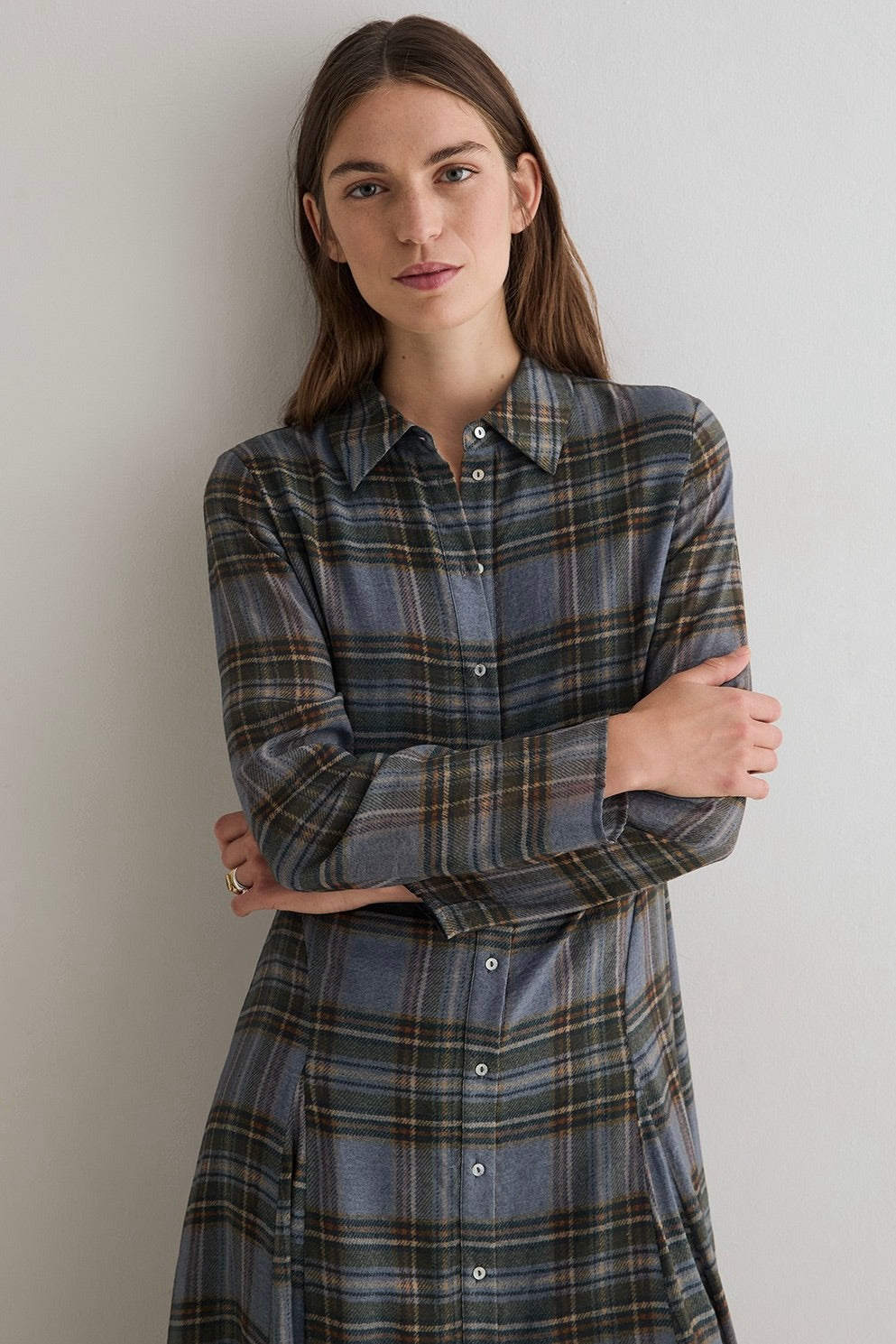 Yerse: Plaid Dress