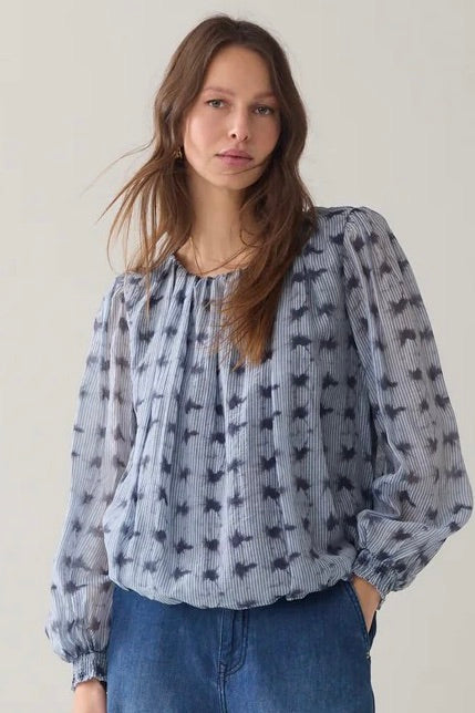 Summum: Tie Dye Striped Blouse