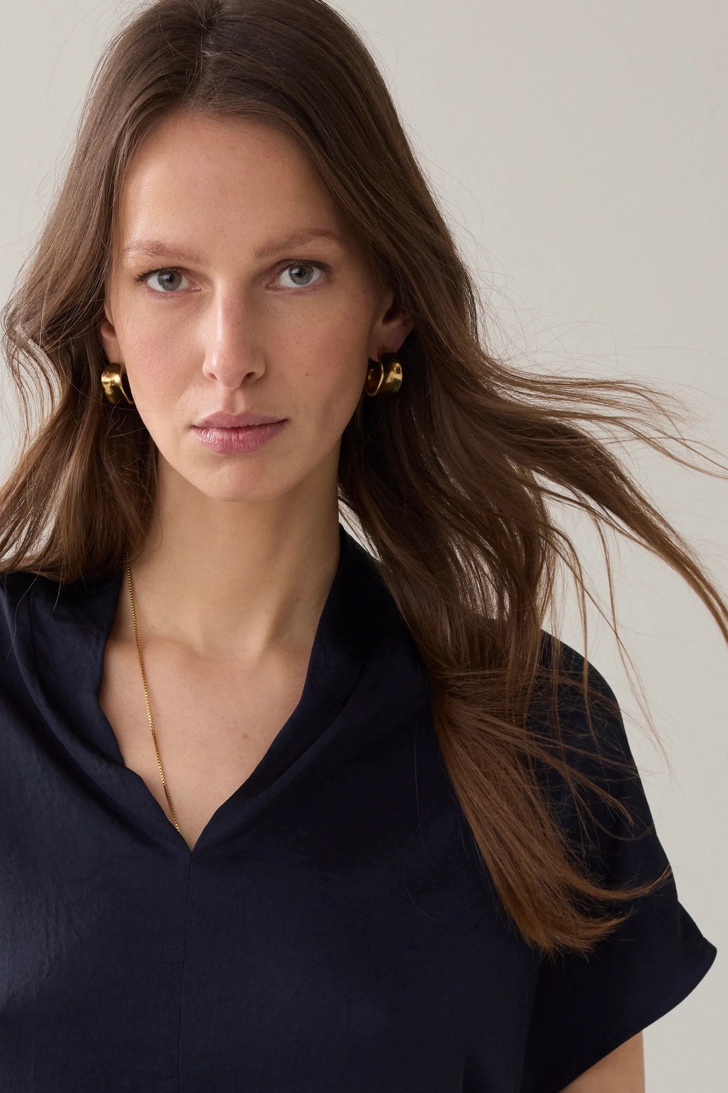 Summum: V-Neck Top Navy