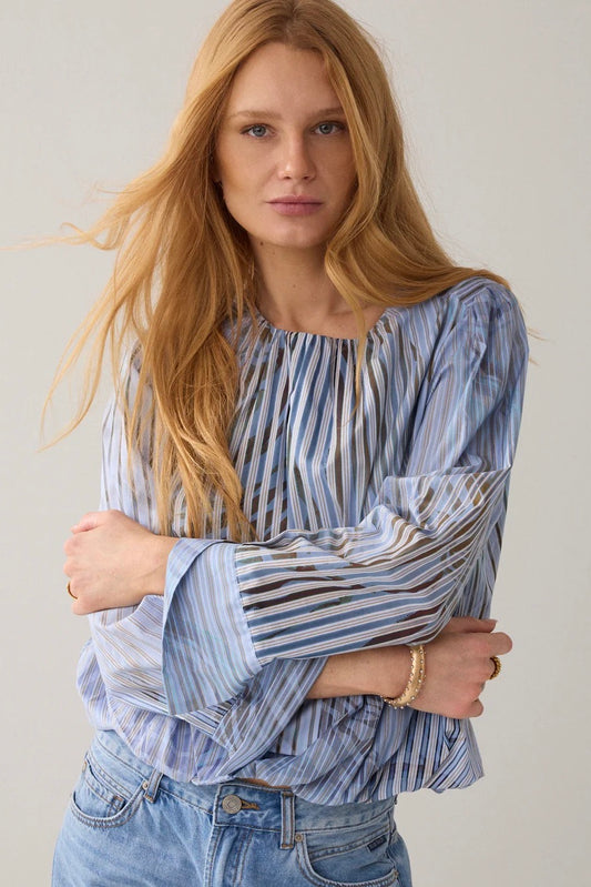 Summum: Pleated Printed Blouse
