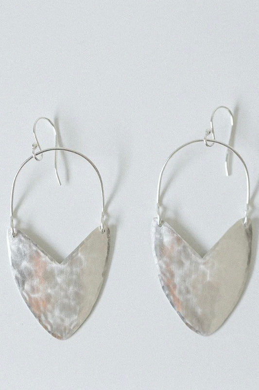 Enarmoured: Tulip Shield Earrings Mini Silver