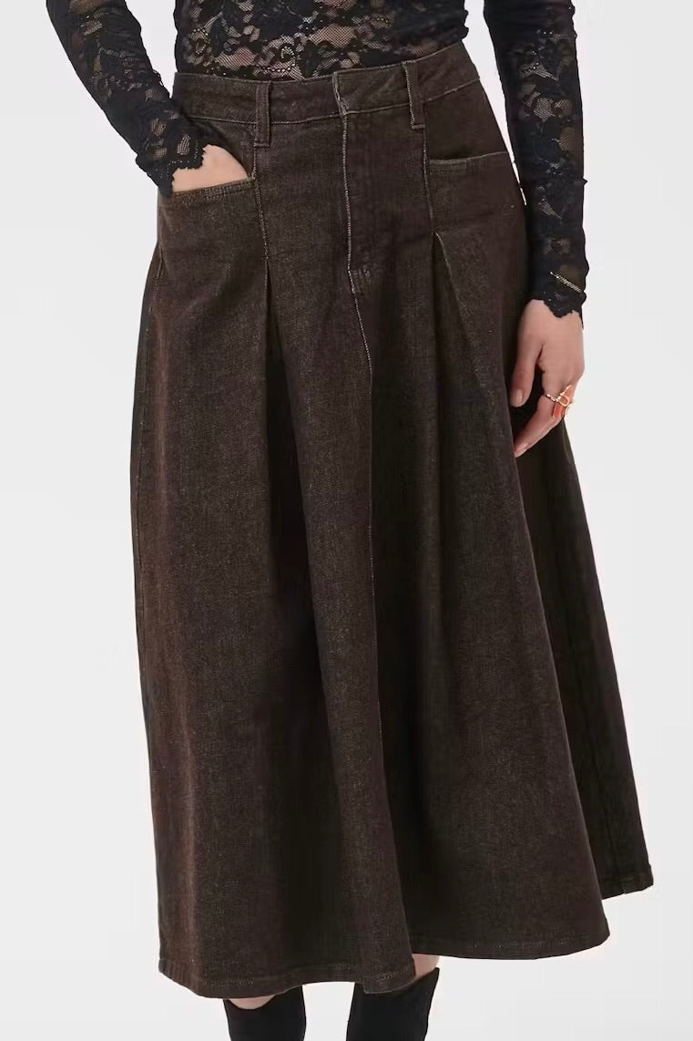 Cream: Renai Denim Skirt
