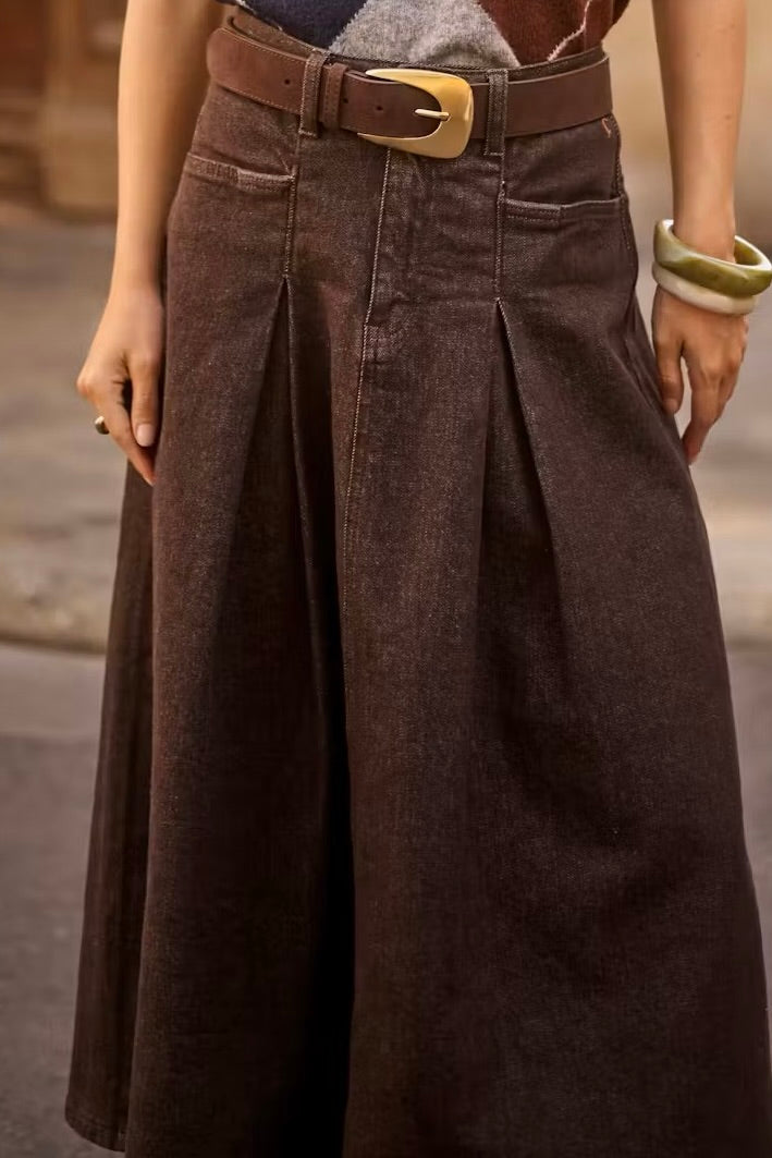 Cream: Renai Denim Skirt