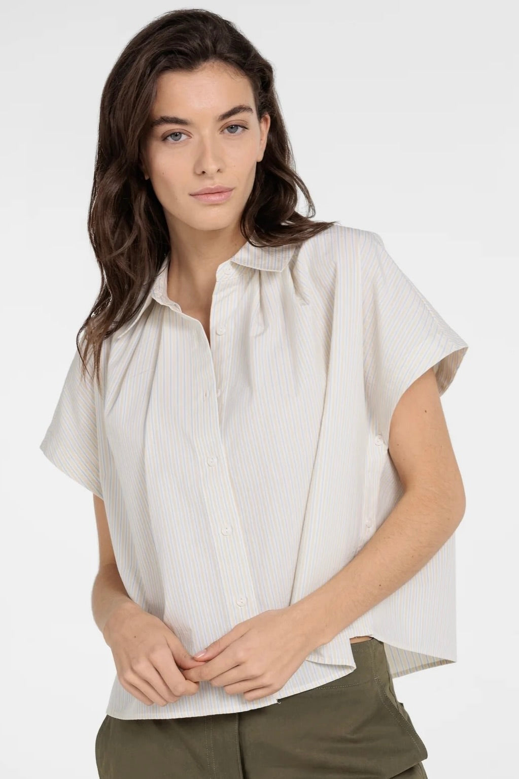Yaya: Striped Button Shirt