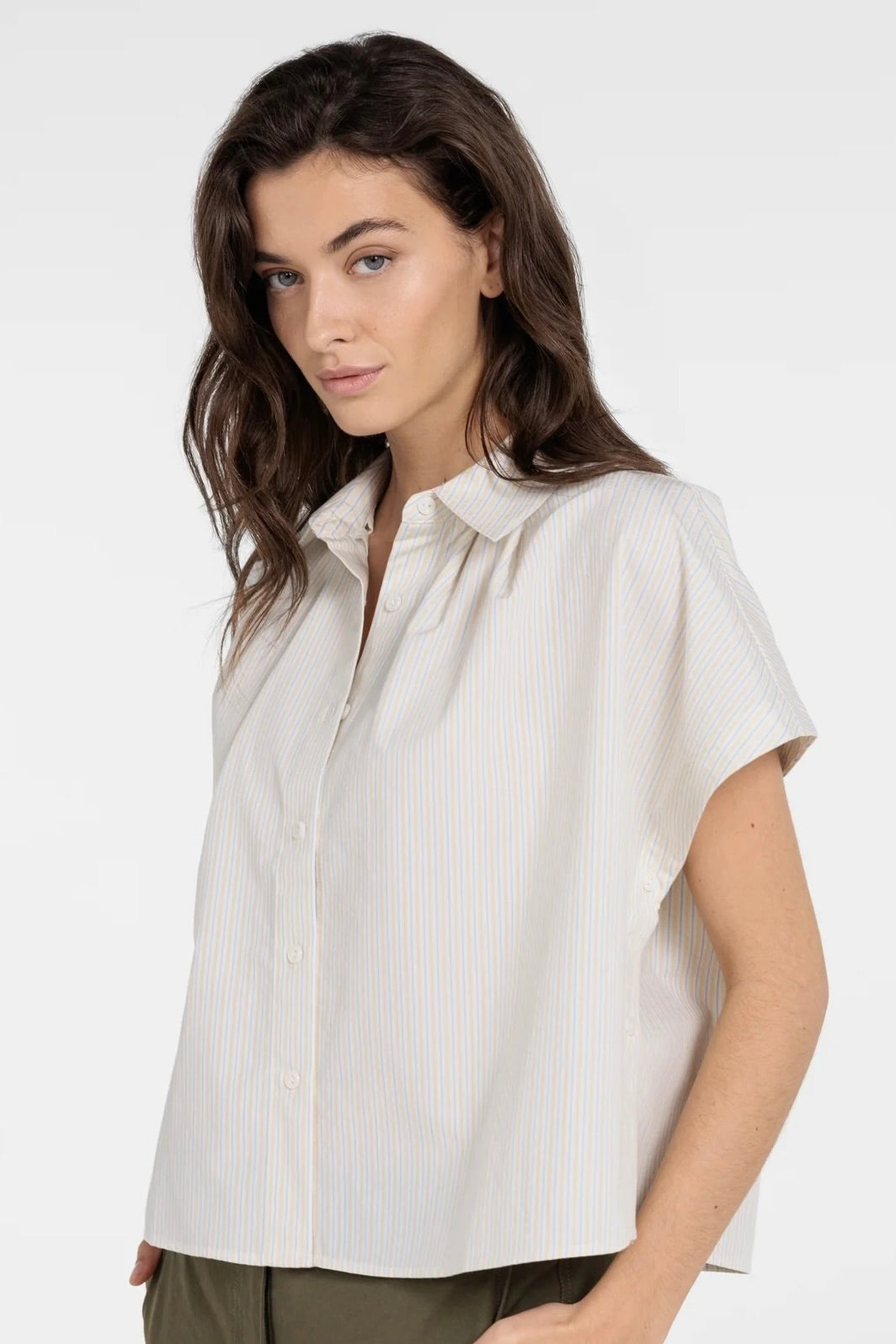 Yaya: Striped Button Shirt