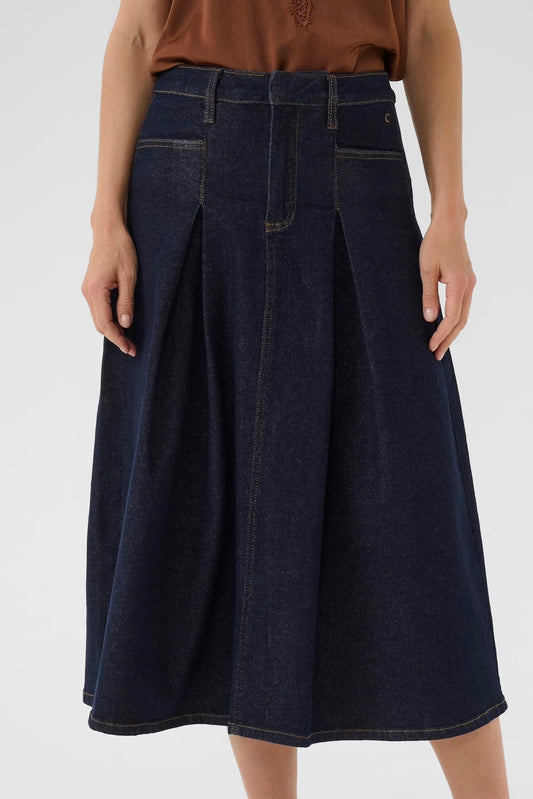 Cream: Robina Denim Skirt