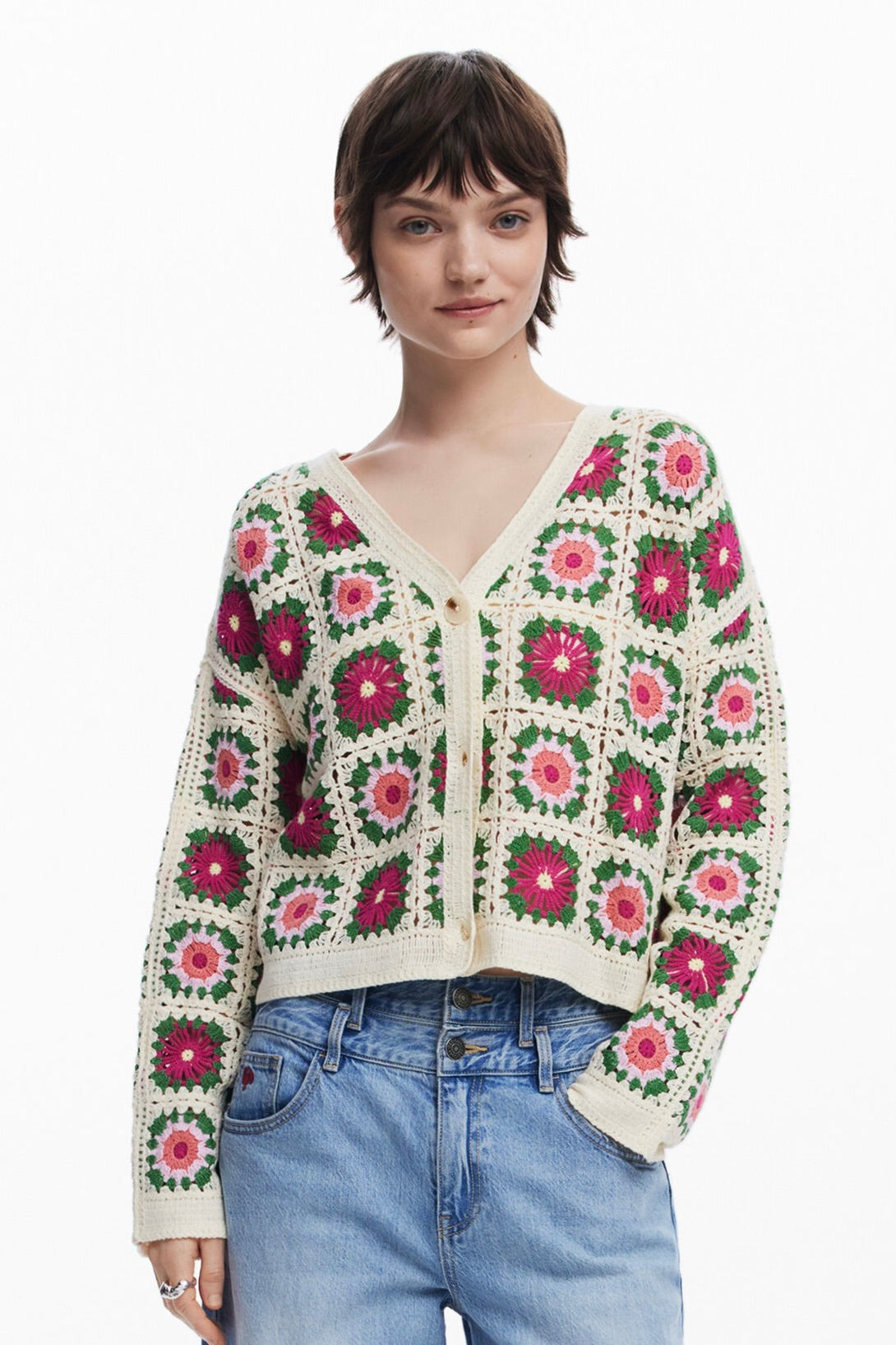 Desigual: Crochet Cardigan