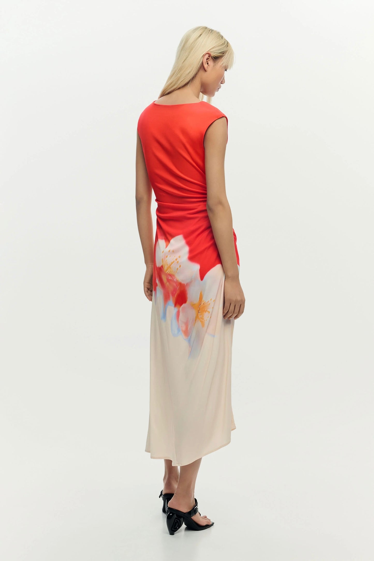 Desigual: Two-Tone Floral Dress