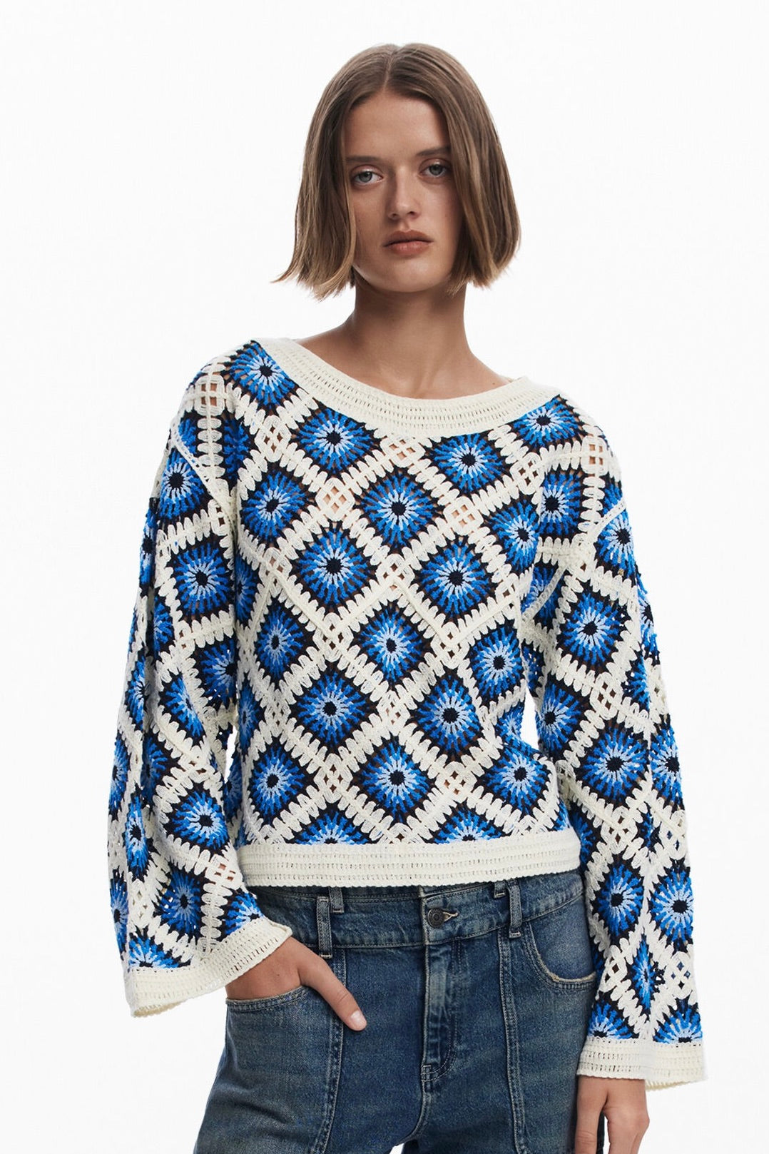 Desigual: Crochet Sweater