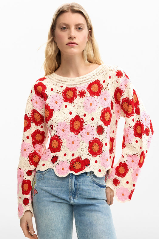 Desigual: Crochet Sweater
