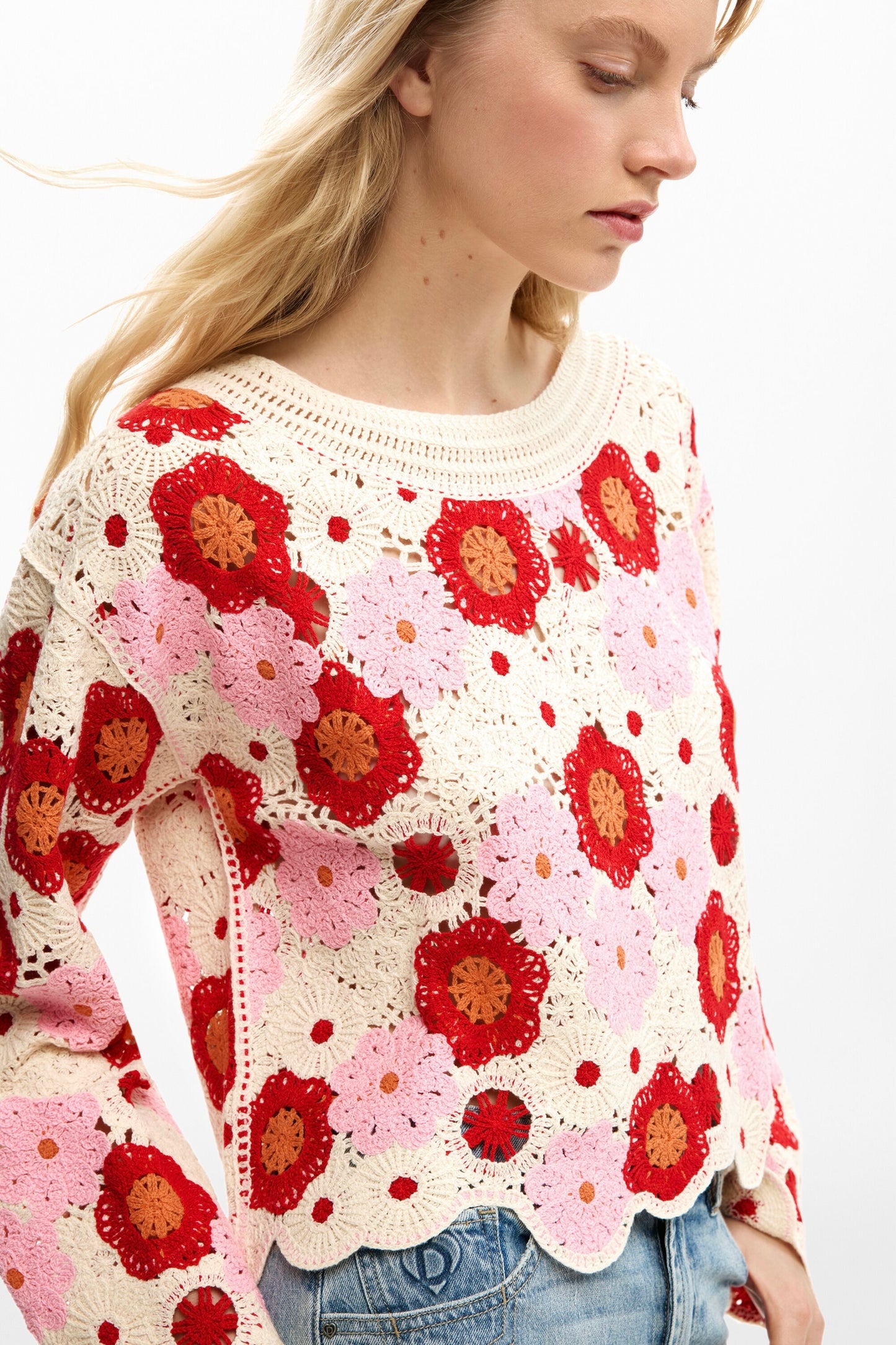 Desigual: Crochet Sweater