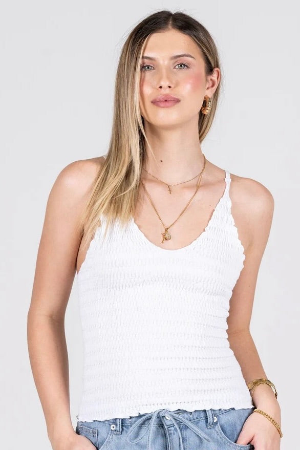 C'est Moi: Smocked Cami (4 Colours)