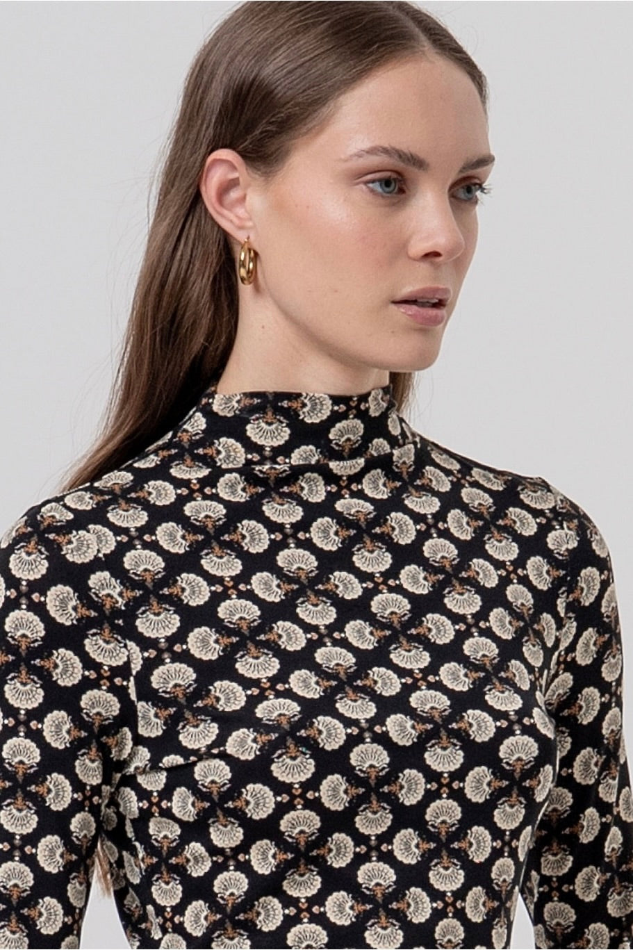 Surkana: Black Print Top