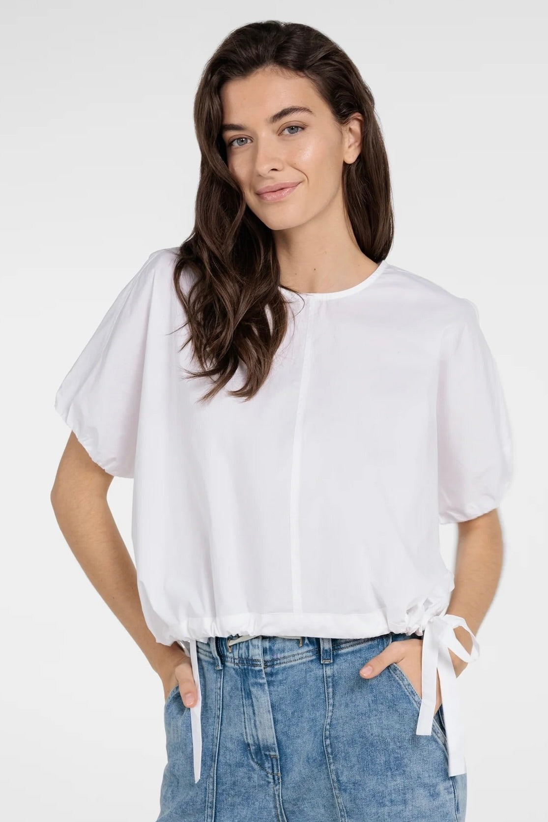 Yaya: Boxy Tie Top (2 Colours)