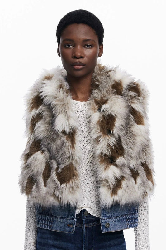 Desigual: Faux Fur Vest