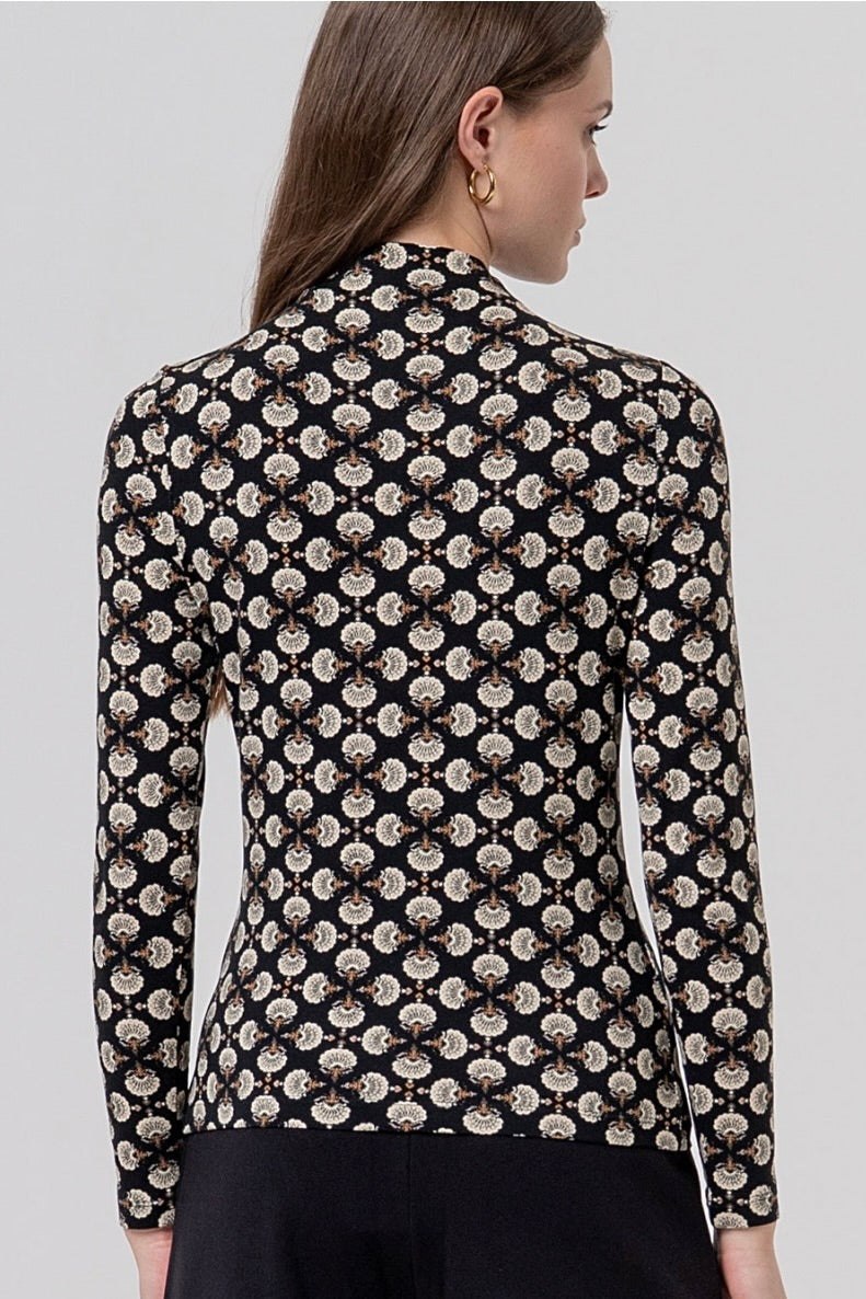 Surkana: Black Print Top