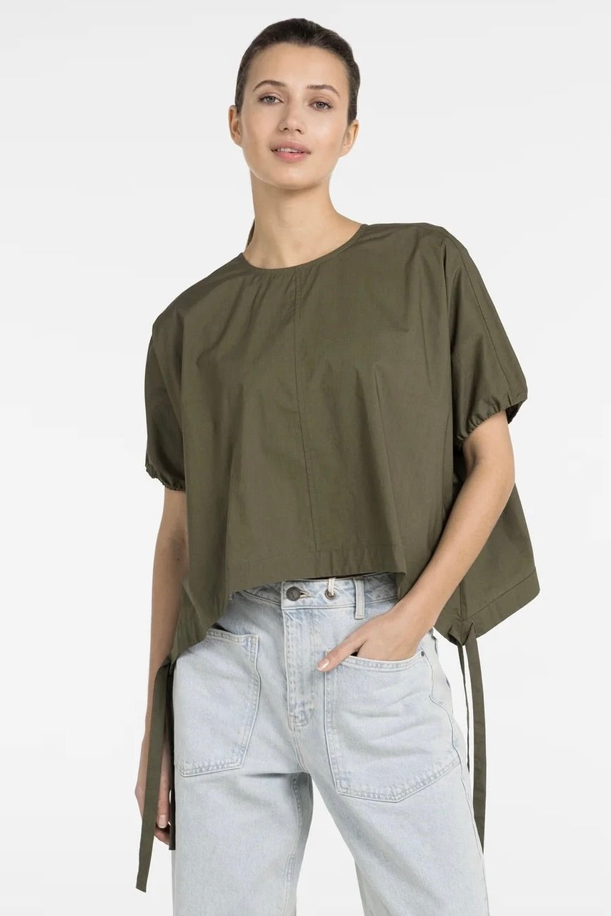 Yaya: Boxy Tie Top (2 Colours)