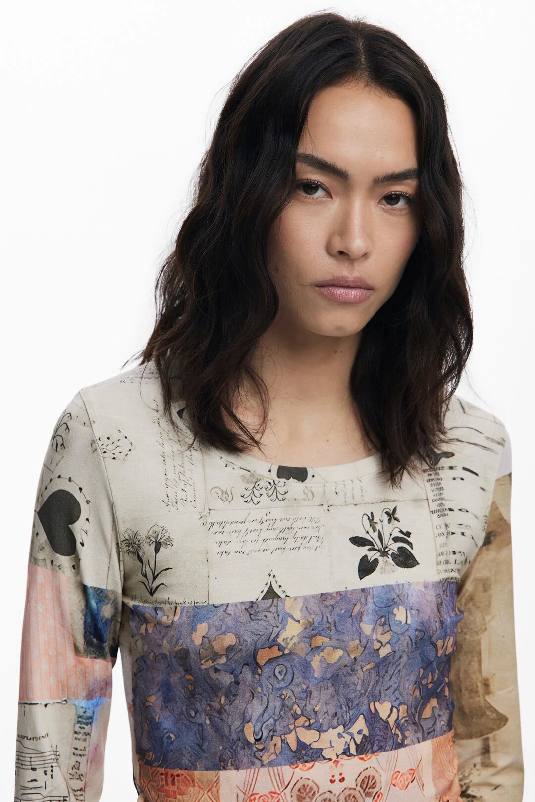 Desigual: Collage Ruched Shirt