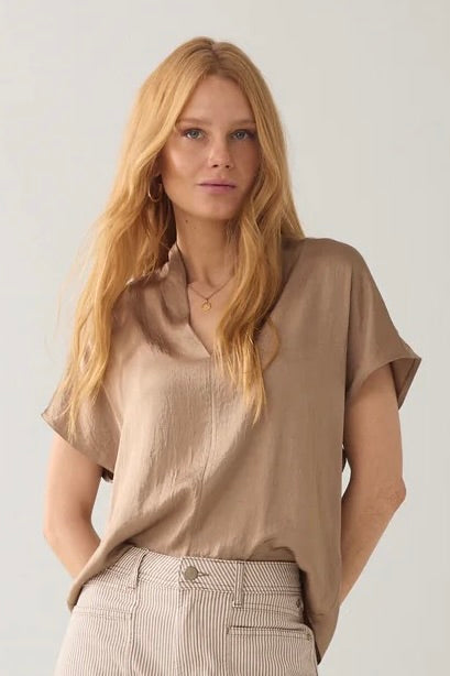 Summum: V-Neck Top Navy