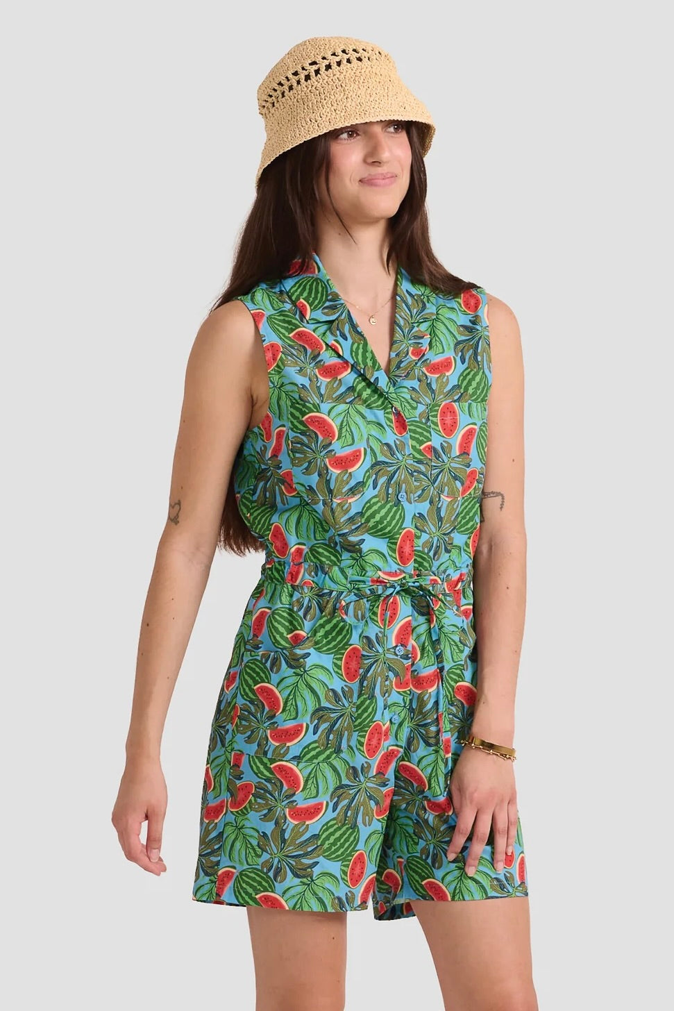 Poplin & Co: Watermelon Print Romper